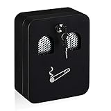 Relaxdays Wandaschenbecher für draußen, mit Montagematerial & Schlüssel,...