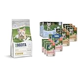 Bozita Kitten Getreidefrei Probierset mit 400g Trockenfutter + 12x85g...