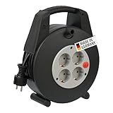 Brennenstuhl Vario Line Kabelbox 4-fach/Mini-Kabeltrommel (15m Kabel, Made...