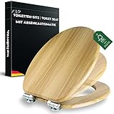 Wachaberga Wc Sitz mit Absenkautomatik Holz (MDF) - bombenfester Halt des...