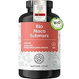 NATURE LOVE® Bio Maca Kapseln (schwarz) - 3000 mg je Tagesdosis - 180...