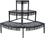 3 Stufen Metall Blumentreppe, Pflanzentreppe Blumenbank, Pflanzenregal...