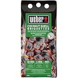 Weber Grill-Briketts aus Kokosnussschalen (2kg Sack), leistungsstark, für...