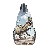 OUSIKA Dinosaurier-Wandertasche, leicht, Umhängetasche, Brusttasche,...