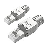 VCELINK RJ45 Stecker Werkzeuglos für Verlegekabel Cat7 Cat6A...