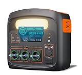 Tragbare Powerstation 1200W (Power Lifting 2400W), 1102,5Wh, LiFePO4 Akku,...