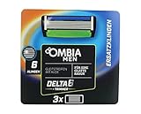 Ombia Men Herren Delta 6 Trimmer Rasierklingen Ersatzklingen 3 er pack