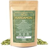 He-Ju Kardamom Ganz Grün 100g, natürliche, vegane Kardamom Kapseln,...