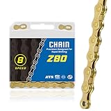 Fahrradkette,6/7/8 Fach Fahrrad Kette Gold,Unisex,1/2 x 3/32 Inch,116...