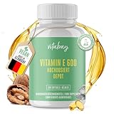 Vitabay Hochdosiertes Vitamin E 600 IE Depot - 100 VEGAN Softgel Vitamin E...