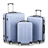 Bonnlo Kofferset 3 Teilig, Hartschale Koffer Set, Reisekoffer mit 4 Rollen,...