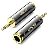 ANDTOBO 2er-Pack 1/4'' auf 3,5 mm Stereo Reinkupfer Kopfhöreradapter, 3,5...