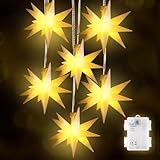 SALCAR 6er Set LED Weihnachtsstern Beleuchtet Außen Innen, LED Stern...
