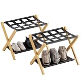 HITNET Gepäckablage 2er set, faltbarer Kofferständer für Gästezimmer,...