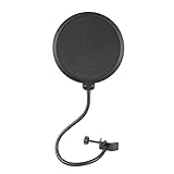 PIQIUQIU Popschutz, Mikrofon Popschutz Mic Windschutz Pop Filter für...