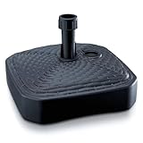 GARDENIX Sonnenschirmständer Quadratisch Anthrazit Rattanoptik aus...