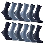 12 Paar Socken Herren Business Socken Baumwolle Herrensocken 70203T (Jeans...