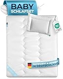 Glückstoff® Kinder Bettdecken Set [BETTDECKE & Kissen] - Baby Bett Set -...