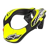 Alpinestars 6540118-155 Unisex-Erwachsene Jugend Nackenstütze Schwarz/Gelb...