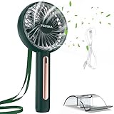 VKUSRA Handventilator, Ventilator Klein Handventilator Akku Aufladbar mit 4...