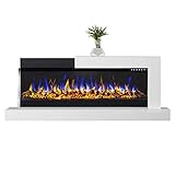GLOW FIRE Elektrokamin mit Heizung und Kaminfeuer (Wandkamin Edge 36) -...