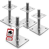 BigDean 4 Stück Pfostenträger höhenverstellbar Höhe 30– 150mm –...