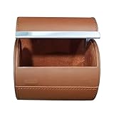 KBOLAE Reise-Krawattenetui für Herren, Reisegeschenk, PU-Leder, Schwarz,...