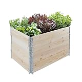 TRUTZHOLM Hochbeet aus Holz 120x80x80 cm Palettenrahmen 4-teilig stapelbar...