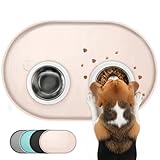 Conlun Napfunterlage Hund,1,2cm Hohe Ränder Futtermatte Katzen zur...