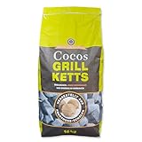 10kg Cocos Premium Grillbriketts aus Kokosschalen „MADE 4 BBQ“ Kohle...