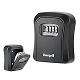 Ibergrif Schlüsseltresor Wandmontage Wetterfest - Schlüsselsafe 4...