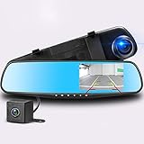 Podazz Spiegel Dashcam Vorne und Hinten Autokamera, FHD 1080P 4,3 '' Auto...