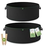 TTL Garden 2X 90L Hochbeet Pflanzsack aus Vliesstoff - 2er Set 90 Liter...