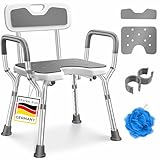 KESSER® Duschhocker mit Lehne für Senioren & Schwangere Duschsitz |...