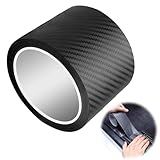 SUPRROW Autofolie Schwarz,einstiegsleisten kohlefaser Aufkleber,10cm*3m...