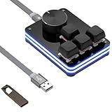 Geekria Mini-USB-Tastatur mit 4 Tasten + Knopf, mechanische Gaming-Tastatur...