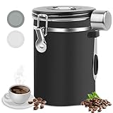 Luftdichter Kaffeebehälter aus Edelstahl, 1,8L, mit Auslassventil,...