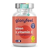 Eisen mit Vitamin C (40mg) - 240 Tabletten - Eisenbisglycinat + Vitamin C...