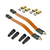 Premium X 2x Sat Fensterdurchführung 4x F-Stecker 4x Gummitüllen Flach...