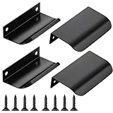 BrKern 4 Stück Schrankgriffe Möbelgriffe Versteckter, Schrankgriffe...