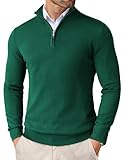 COOFANDY Herren Rollkragenpullover 1/4 Zip Neck Stehkragen Pullover...