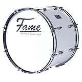 Fame Marching Bass Drum 20'x12', Weiß, 7-Lagen Lindenholz Kessel,...