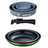 Bergner Click&Cook Set mit 2 Pfannen, Ø 22 x 26 cm, gepresstes Aluminium...
