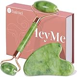 BAIMEI Gua Sha und Gesichtsroller Tool, Jade Roller Gesichts- und...