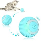 EXTFANS Katzenspielzeug Elektrisch Katzenball mit LED Licht, Automatischer...