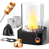 Bioethanol Tischkamin mit 2 Brennkammern für 4h Brenndauer,tischfeuer...