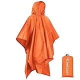 Azeekoom Regenjacke Regenponcho, Regenmantel Wasserdicht Unisex Zelt...