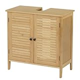 EUGAD Waschbeckenunterschrank, Badezimmer Unterschrank, aus natürlichem...
