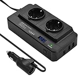 200W Auto Spannungswandler, Wechselrichter 12v auf 230v mit 2...