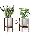 Bamworld Blumenständer Blumenhocker Pflanzenhocker Rotbraun Verstellbar...